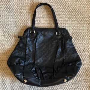Gucci Guccissima Full Moon Leather Shoulder Bag
